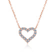 D VVS1 Sparking Moissanite Necklace Heart Pendant for Women S925 Sterling Sliver Plated 18K Party Birthday Gift Jewelry