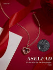 Eternal Love: Preserved Red Rose & Heart Necklace Gift Set - Express Your Feelings in 100 Languages for Every Special Occasion