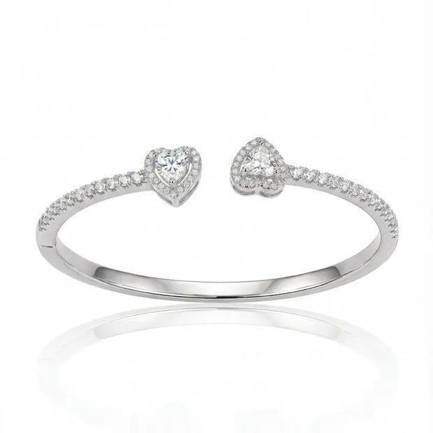 Charming Heart You Bangle Bracelet - Elevate Your Style with Elegance