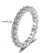 3Mm Moissanite Rings for Women S925 Silver 7 Stone Engagement Wedding Sparkling Diamond Ring Fine Jewelry Gift