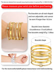 Chic 5-Piece Stainless Steel Bangle Set - Effortlessly Stylish Bracelets for Every Occasion