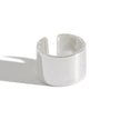 F.I.N.S S925 Sterling Silver Rings for Ladies Minimalism Glossy Open Ring Wide Simple Finger Ring Silver 925 Women'S Decoration