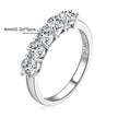 3Mm Moissanite Rings for Women S925 Silver 7 Stone Engagement Wedding Sparkling Diamond Ring Fine Jewelry Gift