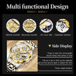 OLEVS Watches for Men Business Dress Luxury Analog Quartz Chronograph Two Tone Gold Plated Stainless Steel Waterproof Luminous Date Casual Mens Wrist Watches Reloj Para Hombre