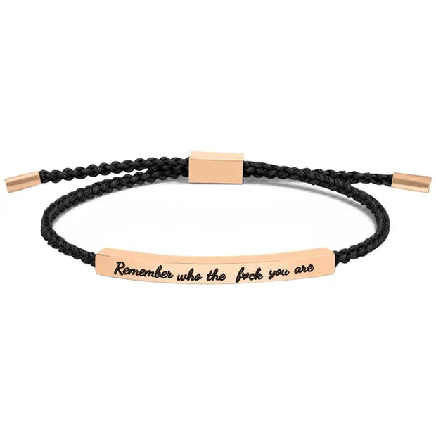 Stylish Handmade Bracelets with Empowering Messages - Adjustable Cord Design for Unisex Wear