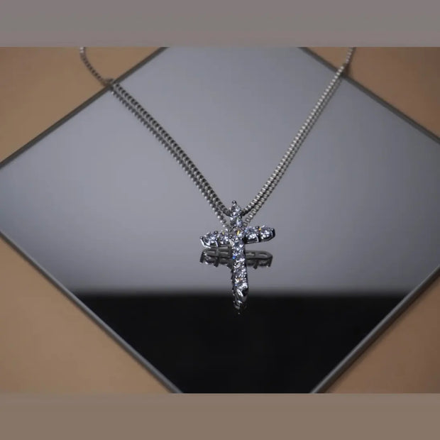 Exquisite 925 Silver Cross Necklace - A Timeless Elegance for Every Occasion