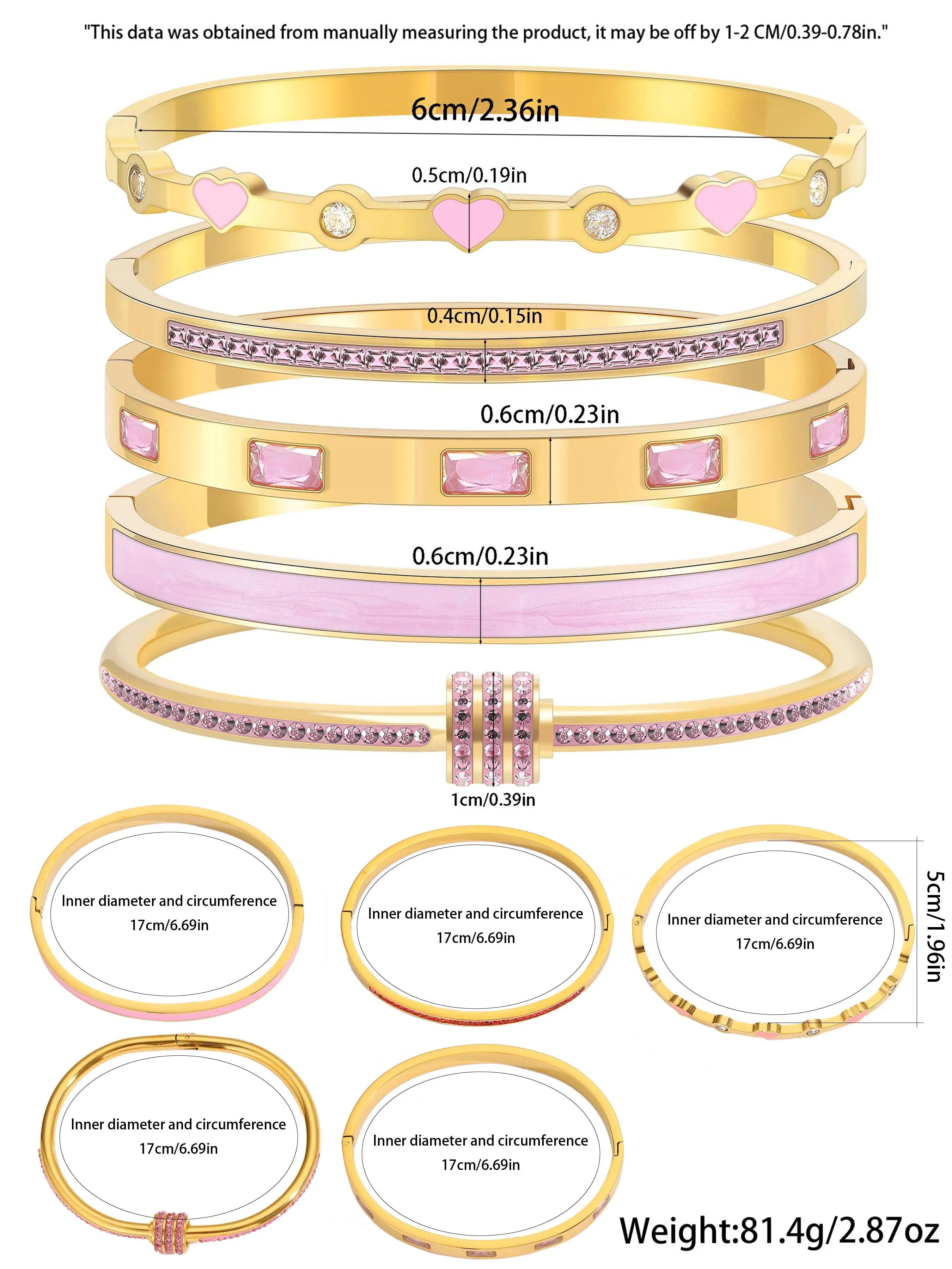 Elevate Your Style with Our Elegant Stainless Steel Stackable Bangle Set – Lightweight, Timeless Fashion Jewelry for Any Occasion!