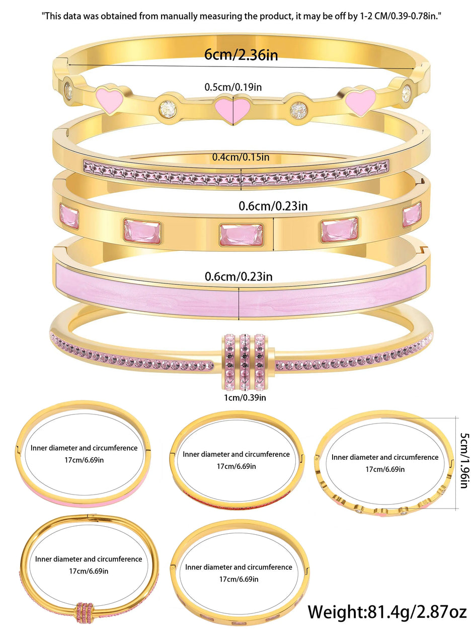 Elevate Your Style with Our Elegant Stainless Steel Stackable Bangle Set – Lightweight, Timeless Fashion Jewelry for Any Occasion!
