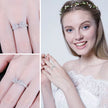 Bow Knot 925 Sterling Silver Cubic Zirconia Ring for Women Fashion Jewelry Gift