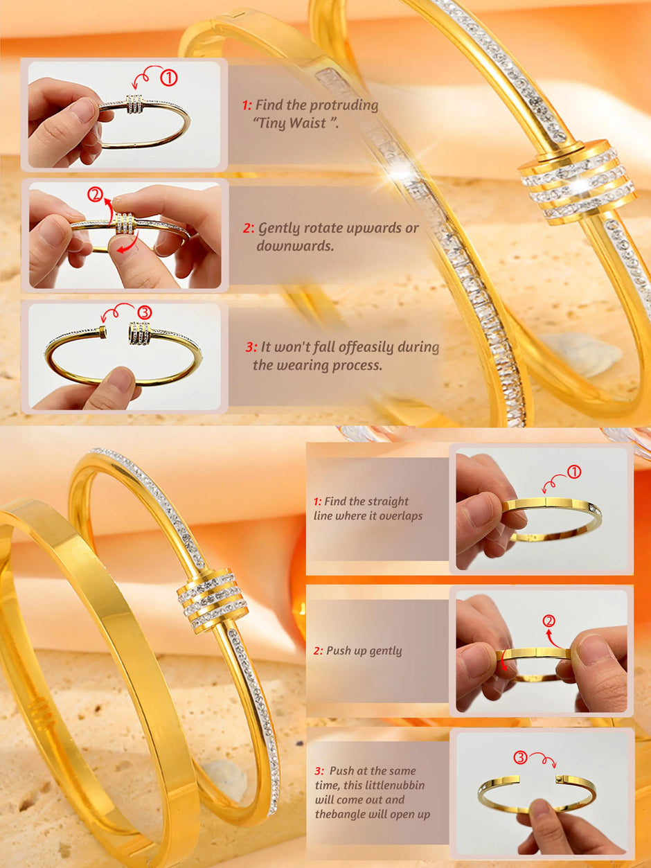 Elevate Your Style with Our Elegant Stainless Steel Stackable Bangle Set – Lightweight, Timeless Fashion Jewelry for Any Occasion!