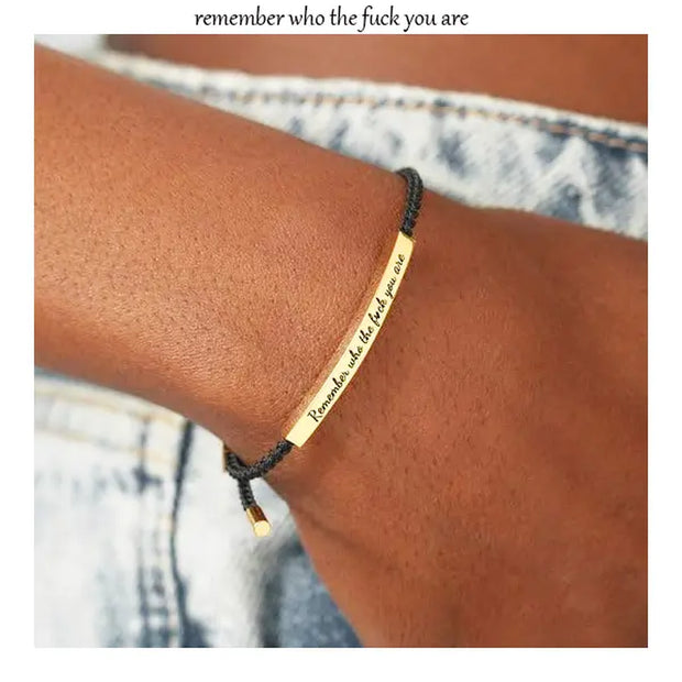 Stylish Handmade Bracelets with Empowering Messages - Adjustable Cord Design for Unisex Wear