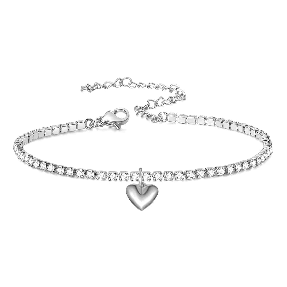 Stunning 2Mm Iced Out Tennis Bracelets for Women - Gold & Silver Stainless Steel with Cubic Zirconia - Perfect Wedding Jewelry Gift