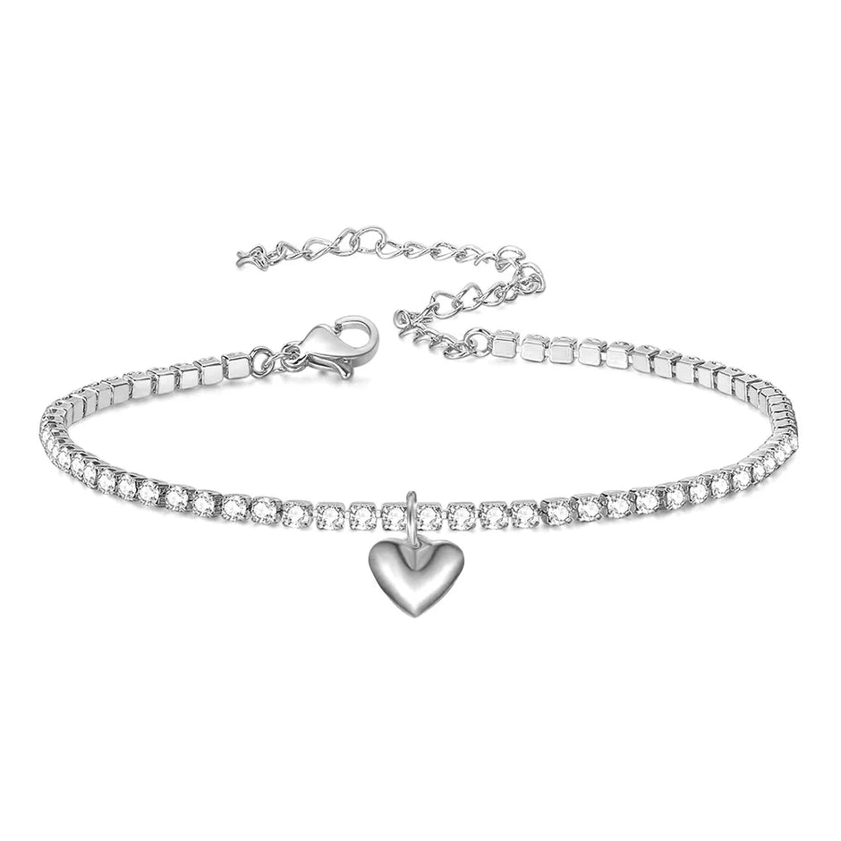 Stunning 2Mm Iced Out Tennis Bracelets for Women - Gold & Silver Stainless Steel with Cubic Zirconia - Perfect Wedding Jewelry Gift