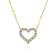 D VVS1 Sparking Moissanite Necklace Heart Pendant for Women S925 Sterling Sliver Plated 18K Party Birthday Gift Jewelry