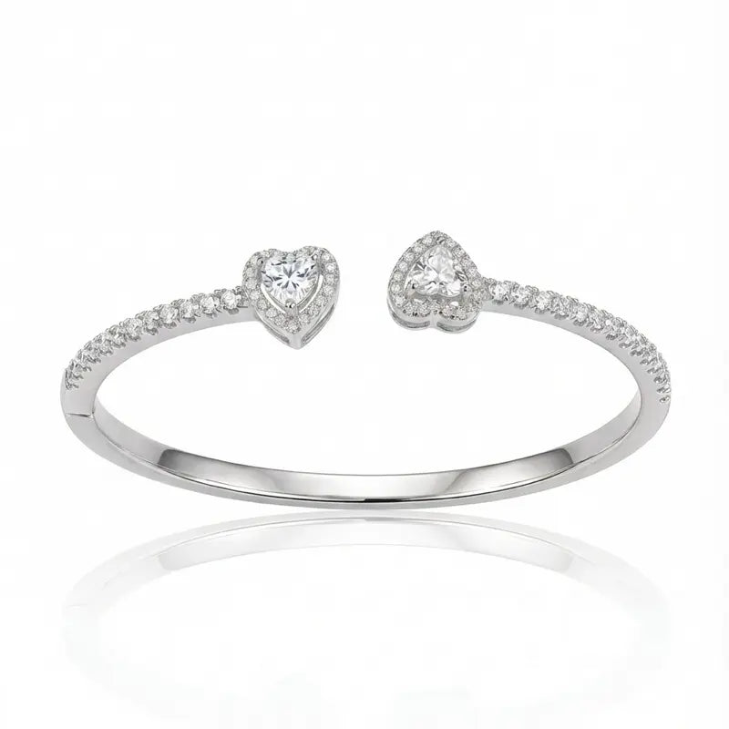 Charming Heart You Bangle Bracelet - Elevate Your Style with Elegance