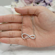 Eternal Love: JeenMata Infinity Pendant Necklace in 18K White Gold - A Thoughtful Gift for Her Anniversary