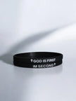 2 Pack of GOD IS FIRST, I AM SECOND Motivational Bracelets - Thin Style Religious Accessories for All Occasions