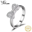 Bow Knot 925 Sterling Silver Cubic Zirconia Ring for Women Fashion Jewelry Gift
