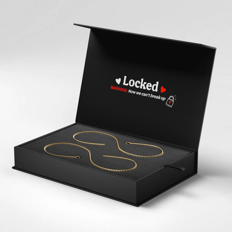 Locked Unisex Couples Bracelets with Permanent Clasp – The Ultimate Gift for Anniversaries and Birthdays, Adjustable to Fit Any Wrist!