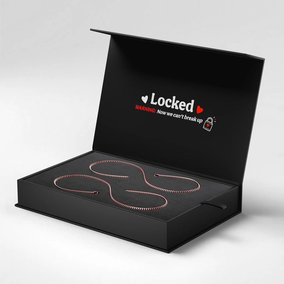 Locked Unisex Couples Bracelets with Permanent Clasp – The Ultimate Gift for Anniversaries and Birthdays, Adjustable to Fit Any Wrist!