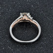 925 Silver 18K Rose Gold Plated Rings for Women Sparkling Moisssanite Diamond Wedding Band Anniversary Fine Jewelry