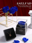 Eternal Love: Preserved Red Rose & Heart Necklace Gift Set - Express Your Feelings in 100 Languages for Every Special Occasion