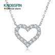 D VVS1 Sparking Moissanite Necklace Heart Pendant for Women S925 Sterling Sliver Plated 18K Party Birthday Gift Jewelry