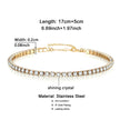 Stunning 2Mm Iced Out Tennis Bracelets for Women - Gold & Silver Stainless Steel with Cubic Zirconia - Perfect Wedding Jewelry Gift