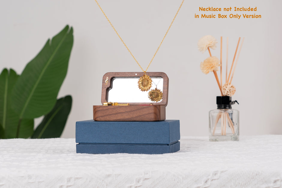 BELLA GLOBE You Are My Sunshine Music Boxes Sunshine Gift for Women Mom Daughter Wife Grandma Sister Girlfriend Girls Walnut Wood You Are My Sunshine Jewelry Music Box