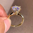 Gold Color 3.0CT Moissainte Wedding Rings Bridal Sets for Women Classic 2Ct Designed Promise Band Engagement Jewelry Gifts