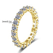 3Mm Moissanite Rings for Women S925 Silver 7 Stone Engagement Wedding Sparkling Diamond Ring Fine Jewelry Gift