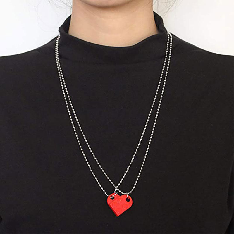 Charming Heart Necklace Set for Couples - Perfect Valentine's Day Gift!