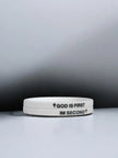 2 Pack of GOD IS FIRST, I AM SECOND Motivational Bracelets - Thin Style Religious Accessories for All Occasions