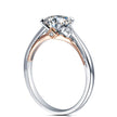 925 Silver 18K Rose Gold Plated Rings for Women Sparkling Moisssanite Diamond Wedding Band Anniversary Fine Jewelry