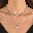 Elevate Your Style with the JO WISDOM Dainty Crystal Heart Pendant Necklace for Women - Perfect Gift for Any Occasion!