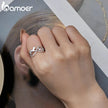 925 Sterling Silver Cute Cat Finger Ring Infinite Symbol Ring for Women Birthday Gift Pave Setting CZ Fine Jewelry SCR918