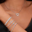 D VVS1 Sparking Moissanite Necklace Heart Pendant for Women S925 Sterling Sliver Plated 18K Party Birthday Gift Jewelry