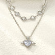 Elevate Your Style with the JO WISDOM Dainty Crystal Heart Pendant Necklace for Women - Perfect Gift for Any Occasion!