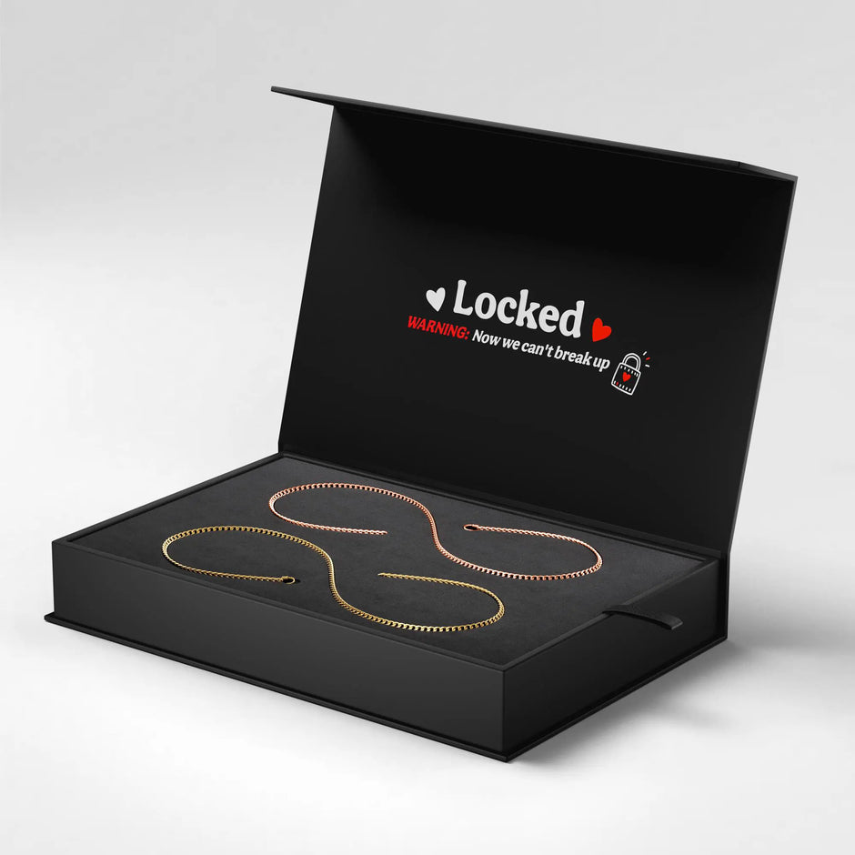 Locked Unisex Couples Bracelets with Permanent Clasp – The Ultimate Gift for Anniversaries and Birthdays, Adjustable to Fit Any Wrist!