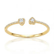 Charming Heart You Bangle Bracelet - Elevate Your Style with Elegance