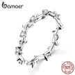 Stackable Finger Rings for Women 925 Sterling Silver Flower Branch Vine Ring CZ Statement Jewelry Female Bague SCR625