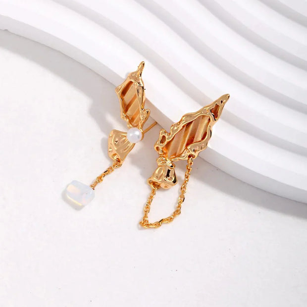 Butterfly Pearl Earrings