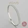 Solid 925 Sterling Silver Classic Luxury Full Cubic Zirconia Bracelets for Women Girls Anti-Allergy Fine Jewelry Gifts