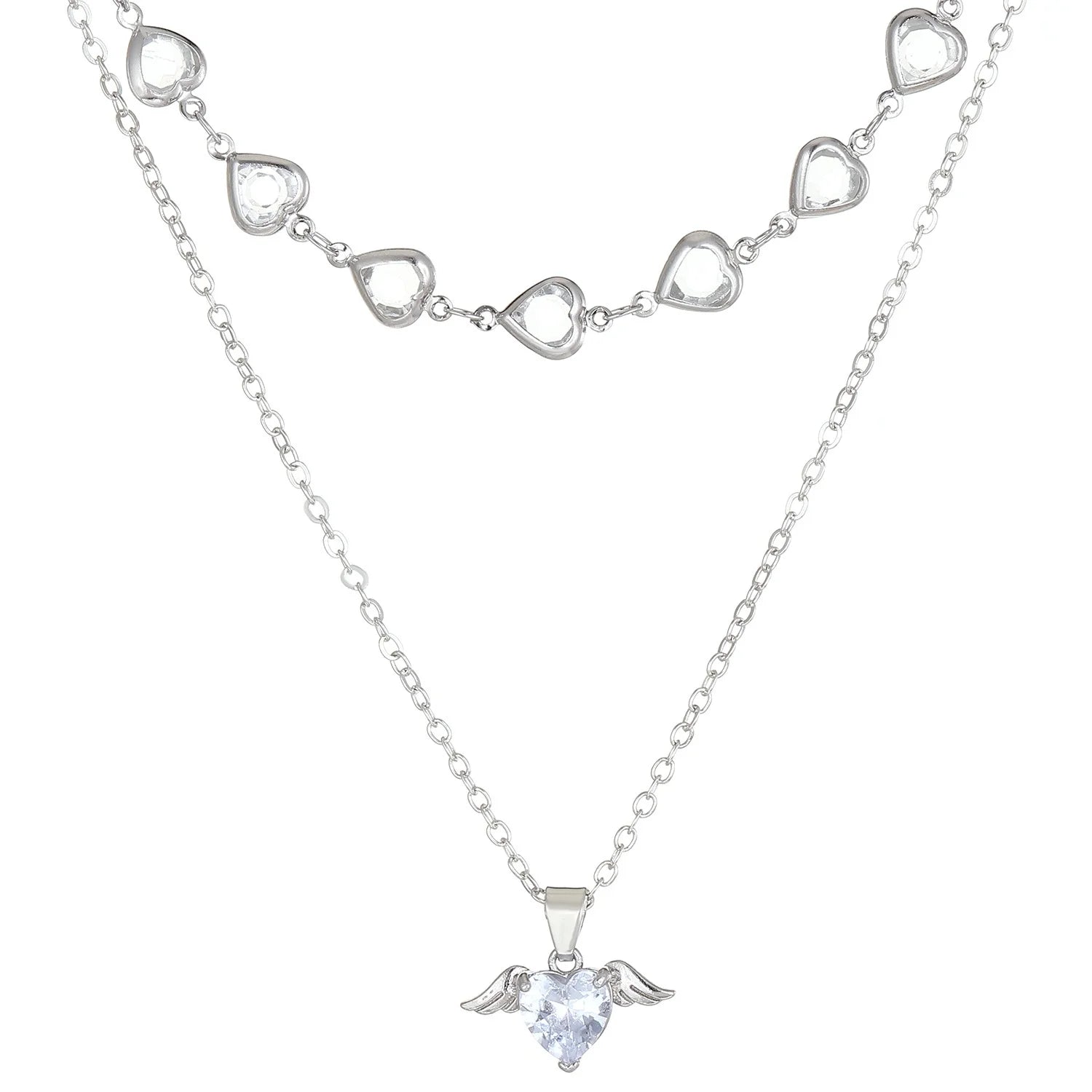 Elevate Your Style with the JO WISDOM Dainty Crystal Heart Pendant Necklace for Women - Perfect Gift for Any Occasion!