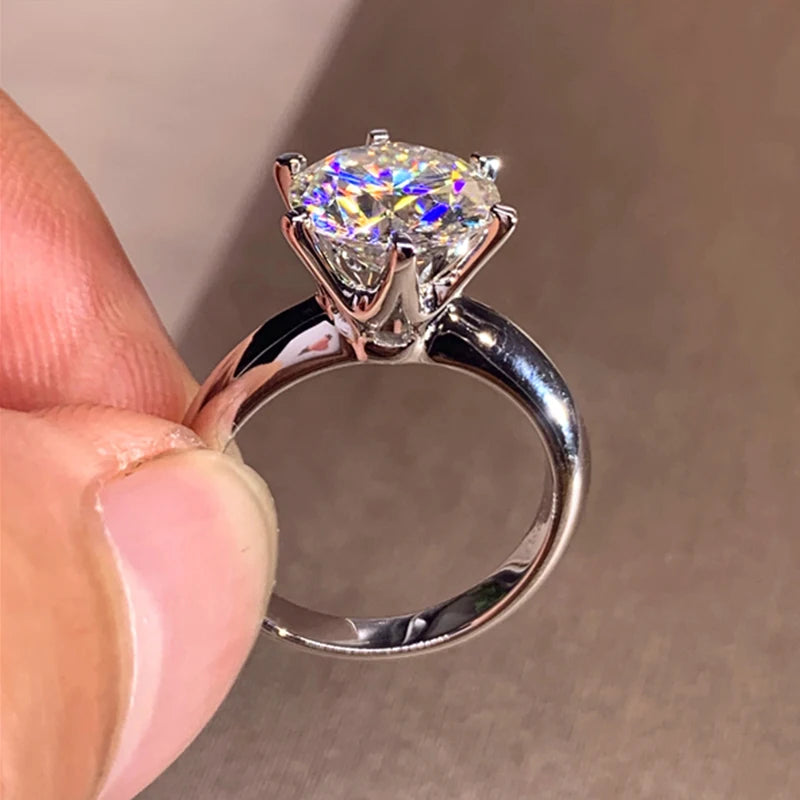 Gold Color 3.0CT Moissainte Wedding Rings Bridal Sets for Women Classic 2Ct Designed Promise Band Engagement Jewelry Gifts