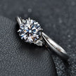 925 Silver 18K Rose Gold Plated Rings for Women Sparkling Moisssanite Diamond Wedding Band Anniversary Fine Jewelry