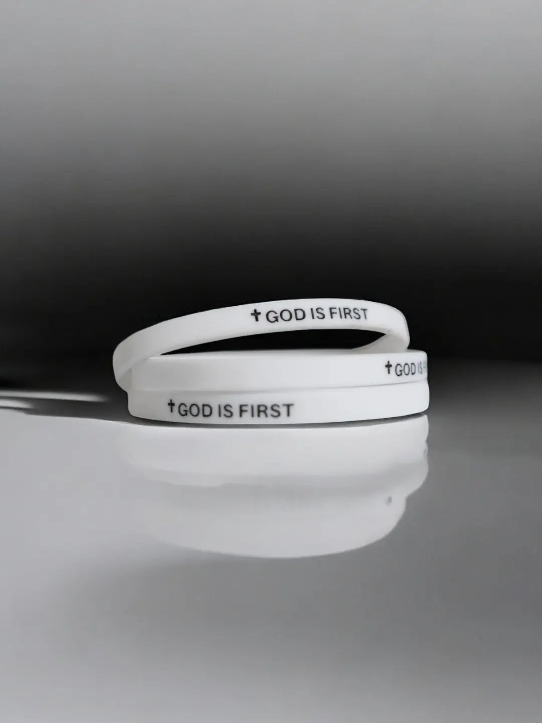 2 Pack of GOD IS FIRST, I AM SECOND Motivational Bracelets - Thin Style Religious Accessories for All Occasions