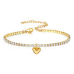 Stunning 2Mm Iced Out Tennis Bracelets for Women - Gold & Silver Stainless Steel with Cubic Zirconia - Perfect Wedding Jewelry Gift
