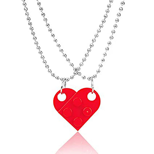 Charming Heart Necklace Set for Couples - Perfect Valentine's Day Gift!
