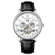 Automatique Mechanical Hollow Watch Luxury Waterproof Date&Week Leather Fashion Men'S Watch Business Male Clock Leisure